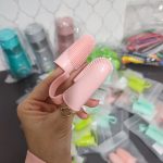 خرید مسواک انگشتی سیلیکونی سگ و گربه رنگ صورتی وارداتی