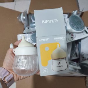 خرید شیشه شیر سیلیکونی سگ و گربه 80 ml رنگ سفید وارداتی