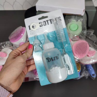 خرید شیشه شیر سگ و گربه با برس و سر شیشه 100 ml رنگ سفید وارداتی