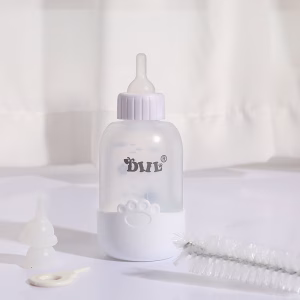 قیمت شیشه شیر سگ و گربه با برس و سر شیشه 100 ml رنگ سفید وارداتی