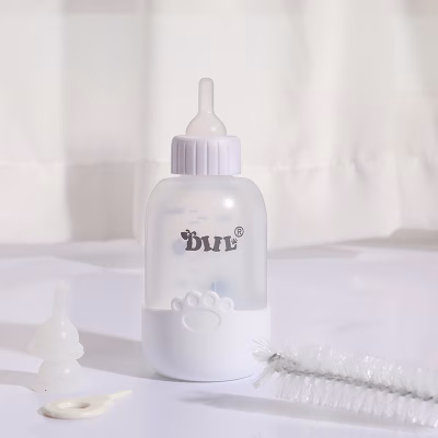 قیمت شیشه شیر سگ و گربه با برس و سر شیشه 100 ml رنگ سفید وارداتی